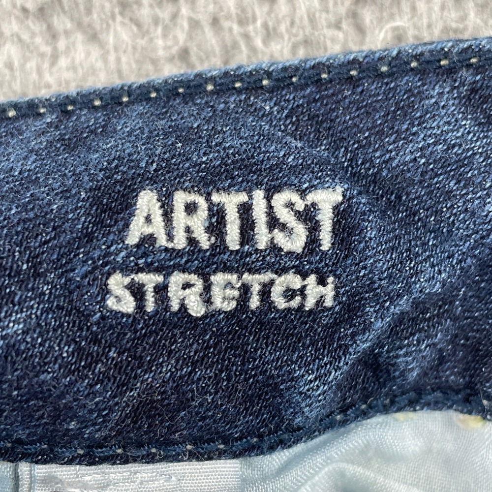 American Eagle Jeans Womens 8 Short Blue Artist Stretch Flare Mid Rise Denim - Picture 4 of 10